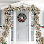 GlitterBloom Ornament 10 st – Luxe kerstbloemen voor een elegante boomdecoratie