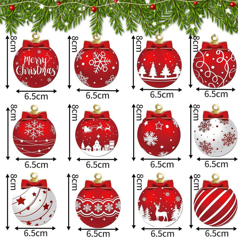Red Holiday - 12 Premium Kerstballen
