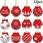 Red Holiday - 12 Premium Kerstballen