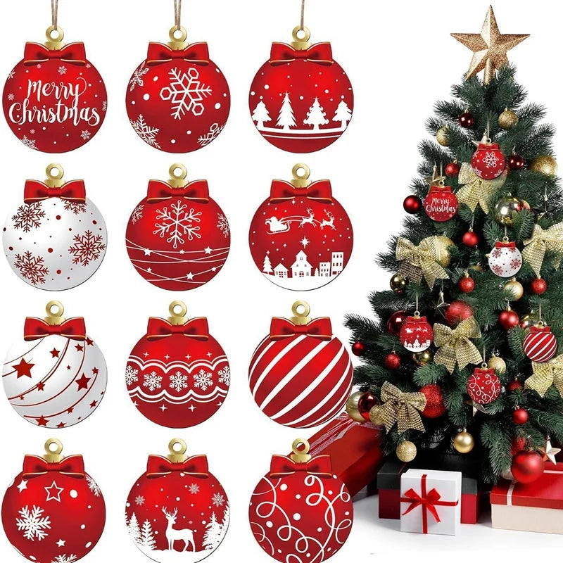 Red Holiday - 12 Premium Kerstballen