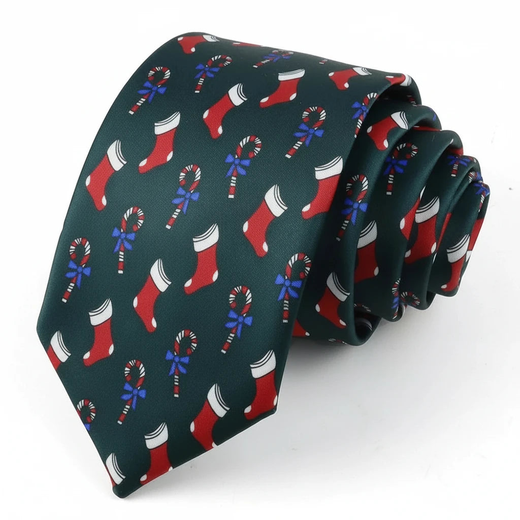 Festive christmas tie - Geef je outfit meer kerstsfeer met deze kerststropdas!
