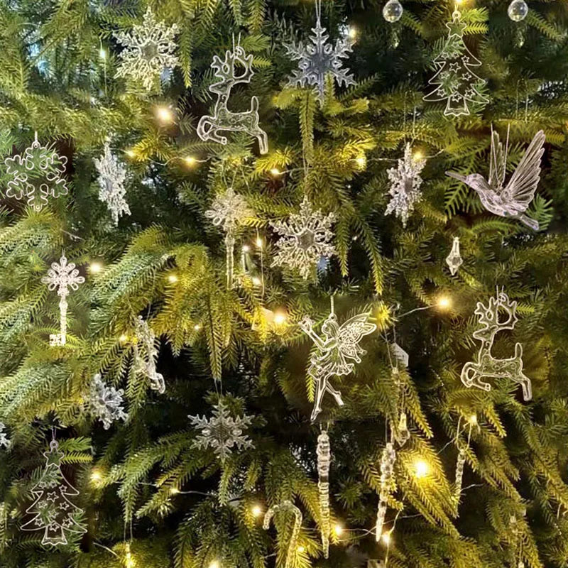 CrystalGlow Ornaments – Transparante Kersthangers