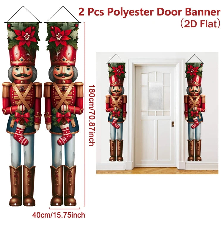Kerst deurdecoratie banners - Geeft je voordeur of raam een feestelijke kerstuitstraling.