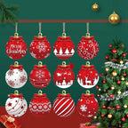 Red Holiday - 12 Premium Kerstballen
